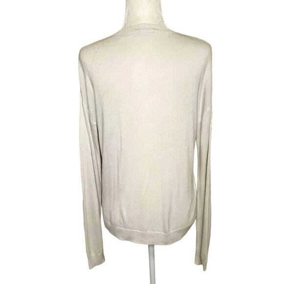 BRIT.NY. Cream Cashmere Blend Sweater Black LOVE. Valentine's Day Size Medium - Picture 3 of 10